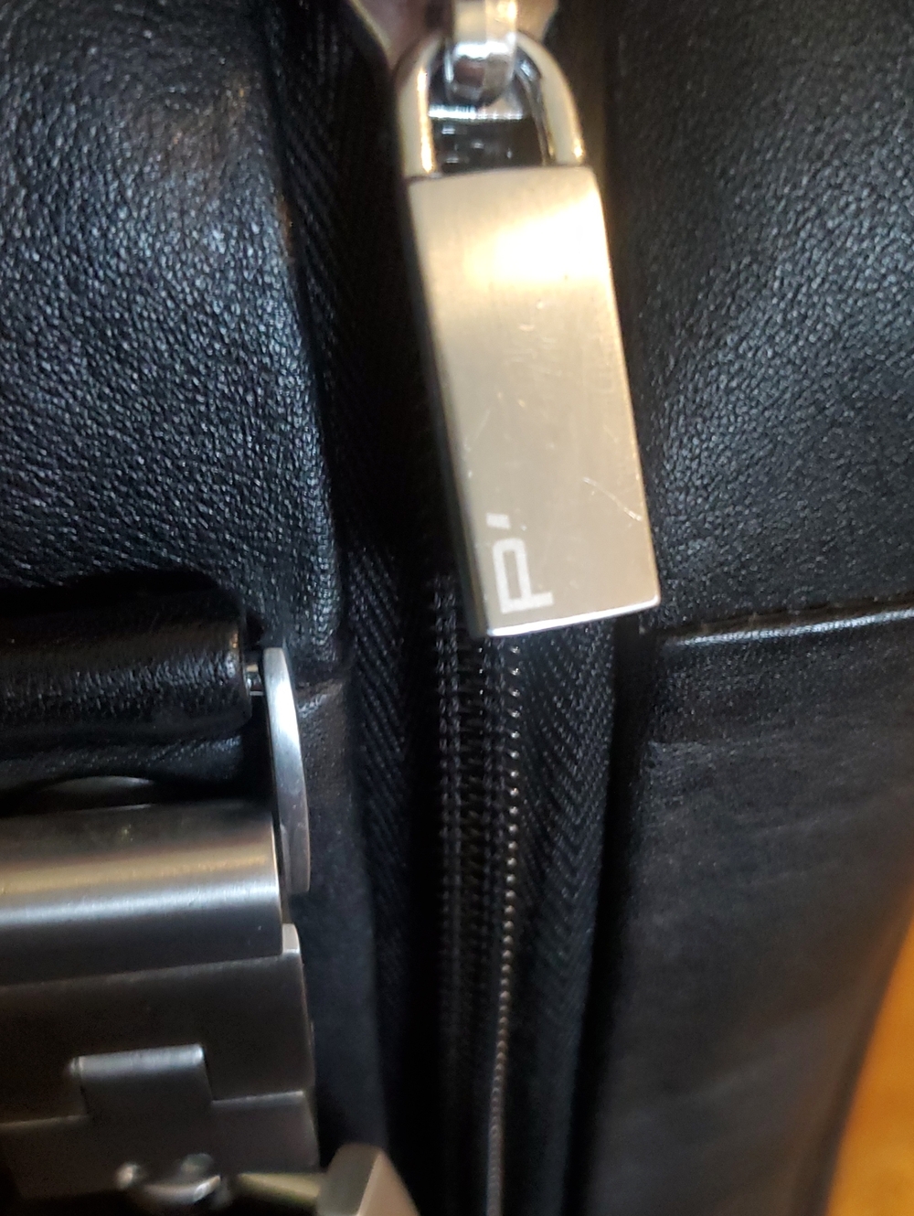 RARE•Porsche Design P'2700 Corporate Commuter Bag Black Leather Laptop/briefcase - Picture 12 of 16
